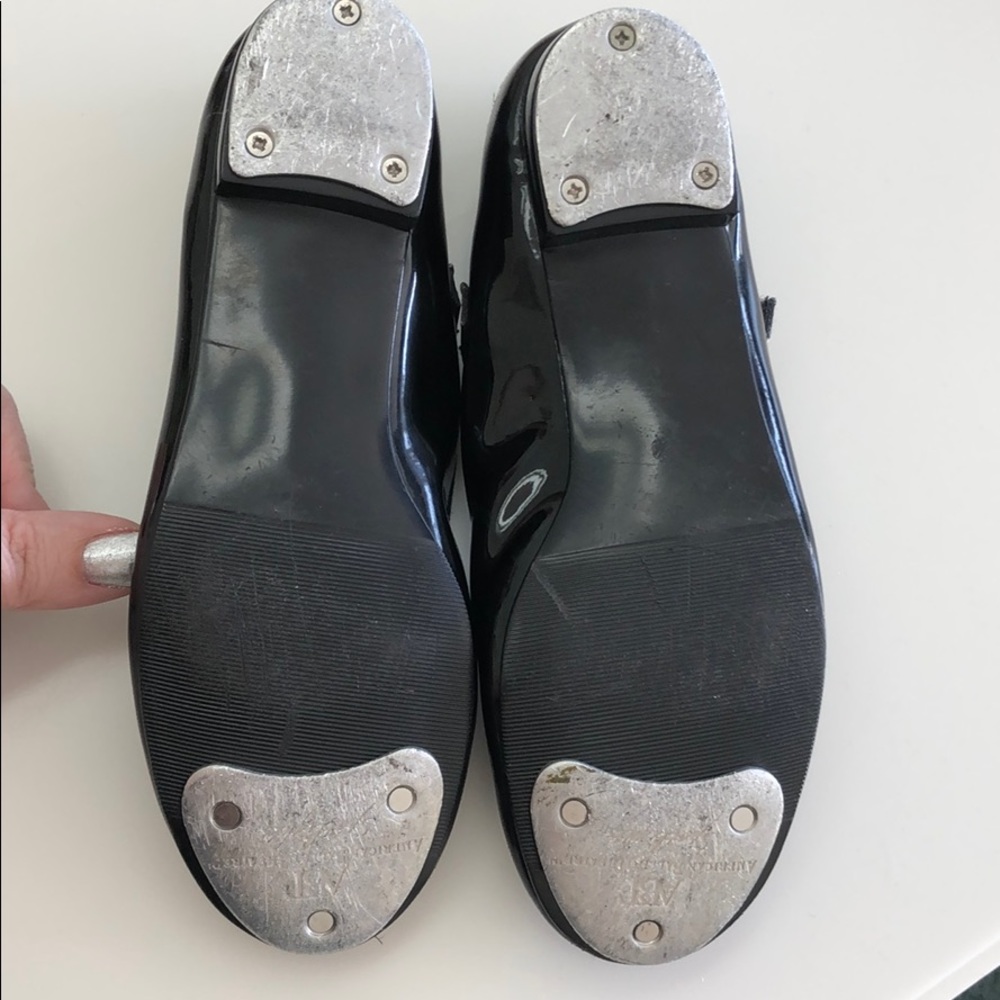 American Ballet Theatre Black Patent Tap Shoes - Picture 4 of 8